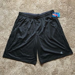 Champion Men’s XL black knit gym training shorts